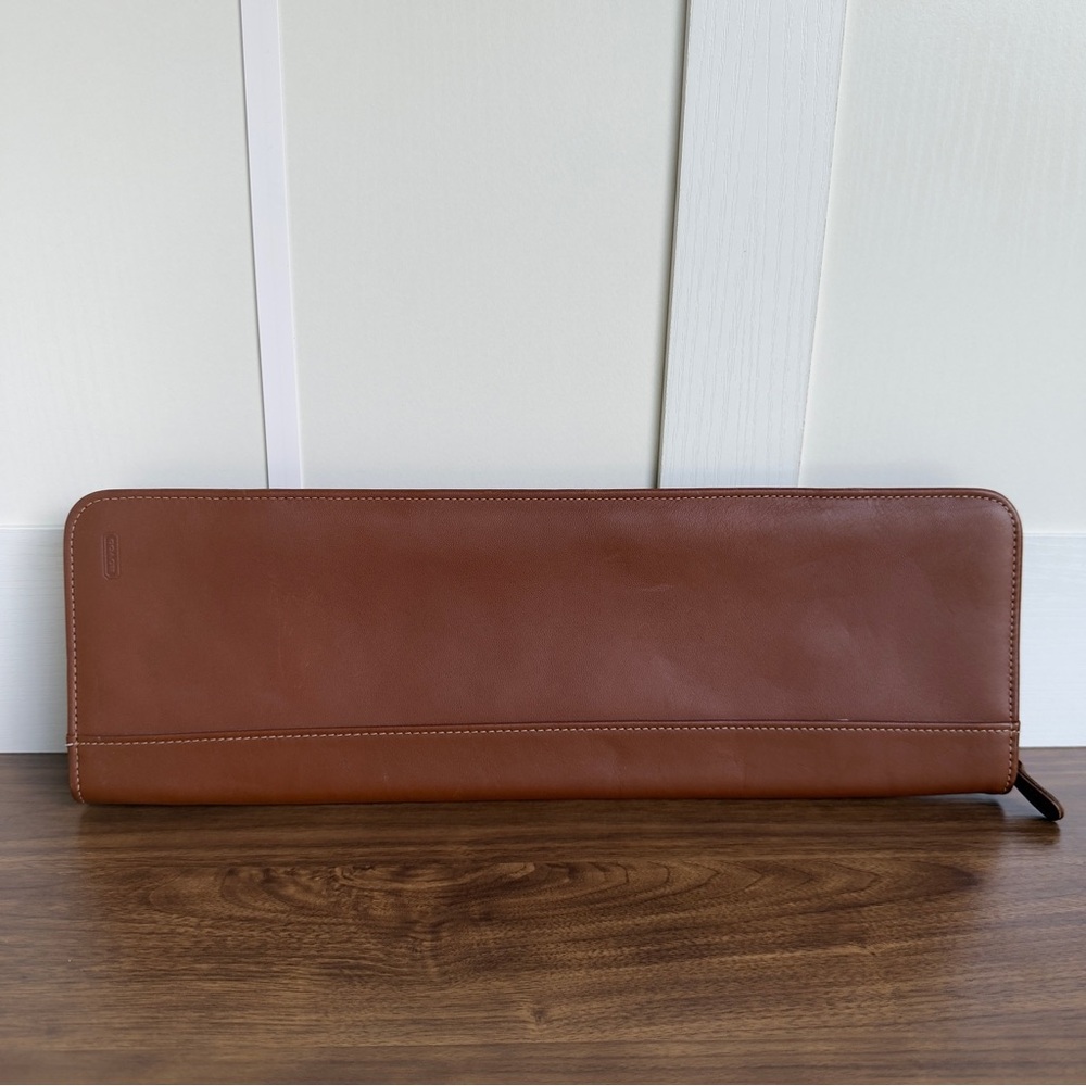 COACH VINTAGE BRITISH TAN LEATHER ACCESSORY'S/TIE TRAVEL CASE 5013